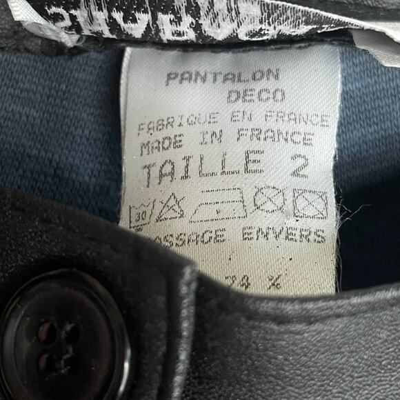 Sharagano Paris Black Faux Leather Cut Out Design Pants - Picture 7 of 9